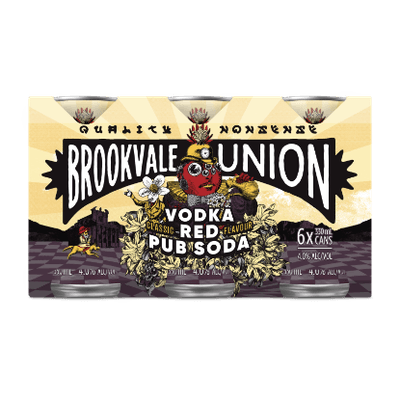 Brookvale Union Vodka Red Pub Soda 4% Cans 6x330ml