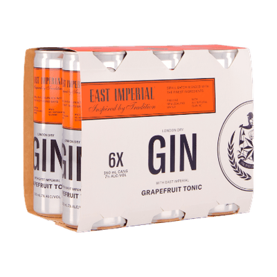 East Imperial Gin & Grapefruit Tonic 7% Cans 6x250ml