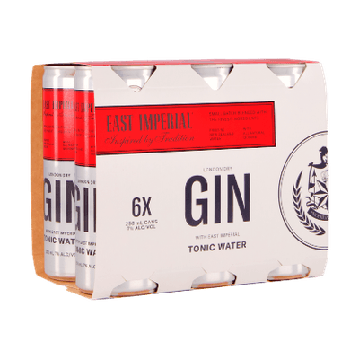 East Imperial Gin & Tonic Water 7% Cans 6x250ml