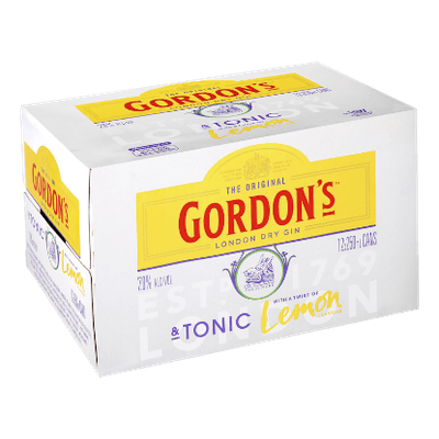 Gordon's Gin & Tonic 7% Cans 12x250ml