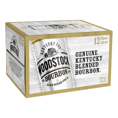 Woodstock & Zero Sugar Cola 7% Cans 12x250ml