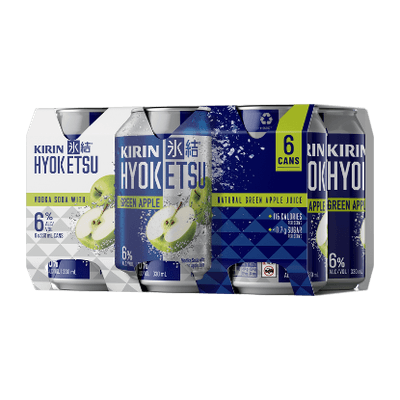 Kirin Hyoketsu Green Apple Vodka Soda 6% Cans 6x330ml
