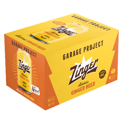 Garage Project Zinger Alcoholic Ginger Beer Cans 6x330ml