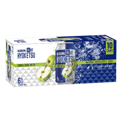 Kirin Hyoketsu Green Apple Vodka Soda 6% Cans 10x330ml