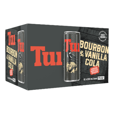 Tui Bourbon & Vanilla Cola 7% Cans 12x250ml