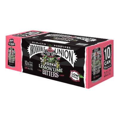 Brookvale Union Vodka Lemon Lime Bitters 6% Cans 10x330ml