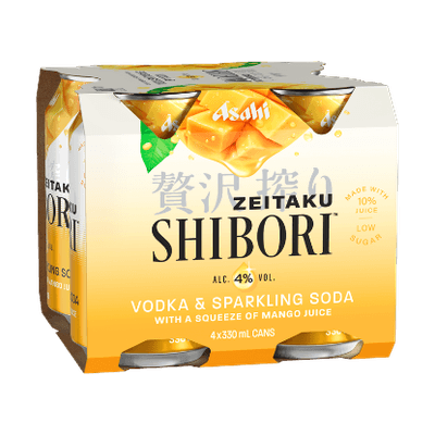 Asahi Zeitaku Shibori Vodka & Soda Mango 4% Cans 4x330ml