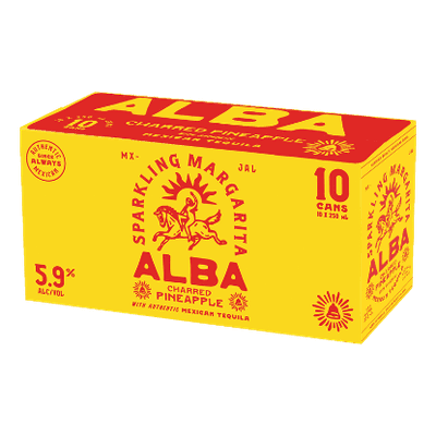Alba Sparkling Margarita Charred Pineapple 5.9% Cans 10x250ml