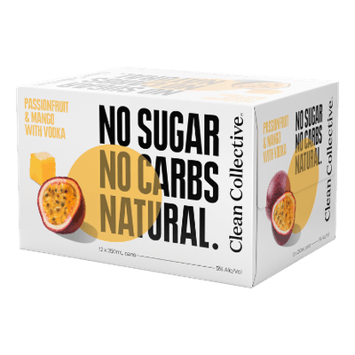 Clean Collective Passionfruit & Mango with Vodka 5% Cans 12x250ml