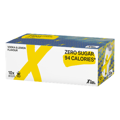 X by Long White Lemon 5% Cans 10x330ml