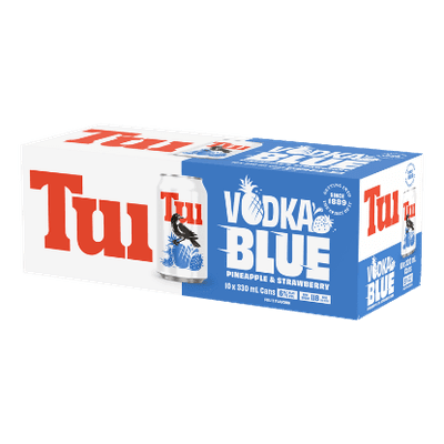 Tui Vodka Blue Pineapple & Strawberry 6% Cans 10x330ml
