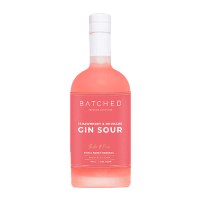 Batched Gin Sour Strawberry & Rhubarb 725ml
