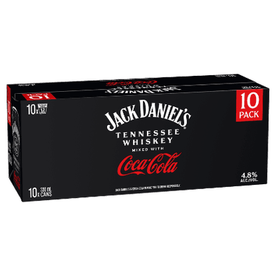 Jack Daniel's with Coca-Cola 4.8% Cans 10x330ml