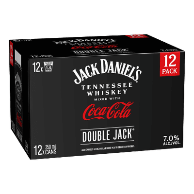 Jack Daniel's Double Jack with Coca-Cola 7% Cans 12x250ml