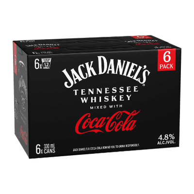 Jack Daniel's with Coca-Cola 4.8% Cans 6x330ml