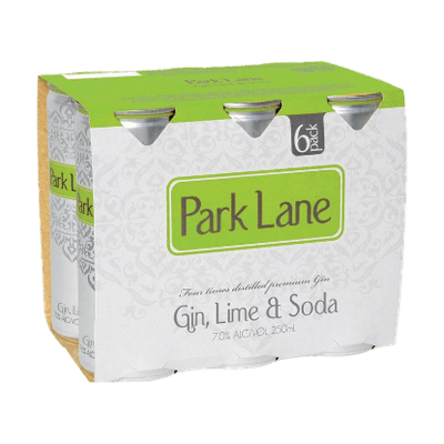 Park Lane Gin Lime & Soda 7% Cans 6x250ml