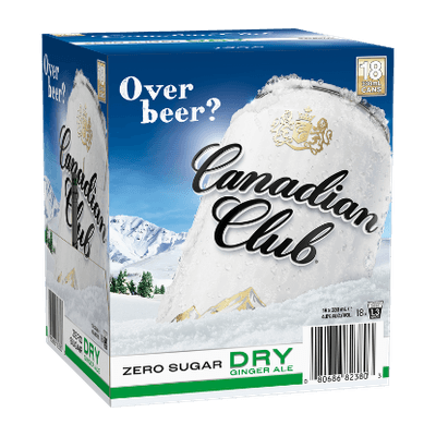Canadian Club Zero Sugar Dry 4.8% Cans 18x330ml