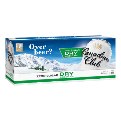 Canadian Club Zero Sugar Dry 4.8% Cans 10x330ml