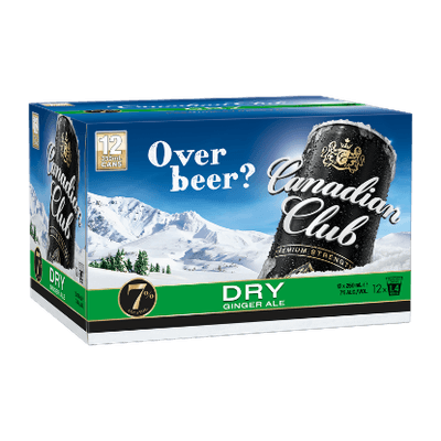 Canadian Club & Dry Premium 7% Cans 12x250ml