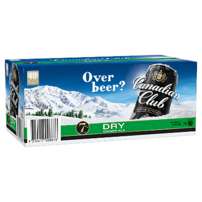 Canadian Club & Dry Premium 7% Cans 18x250ml