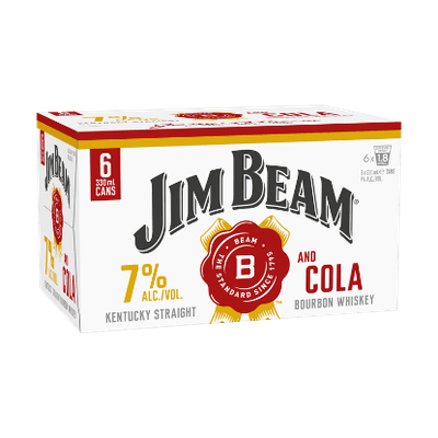 Jim Beam & Cola 7% Cans 6x330ml
