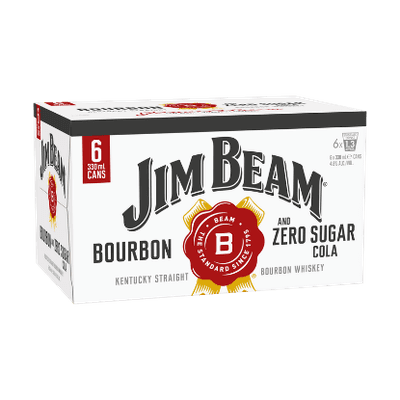 Jim Beam & Zero Sugar Cola 4.8% Cans 6x330ml
