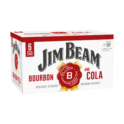 Jim Beam & Cola 4.8% Cans 6x330ml