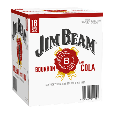 Jim Beam & Cola 4.8% Cans 18x330ml