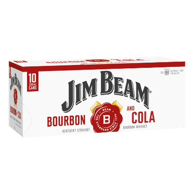 Jim Beam & Cola 4.8% Cans 10x330ml