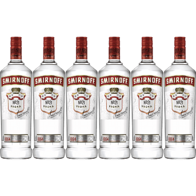 Smirnoff Red No.21 Vodka 6x1 Litre