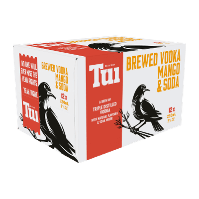 Tui Vodka Mango & Soda 7% Cans 12x250ml