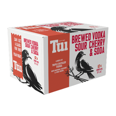 Tui Vodka Sour Cherry & Soda 7% Cans 12x250ml