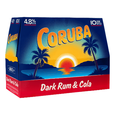 Coruba Dark Rum & Cola 4.8% Bottles 10x330ml