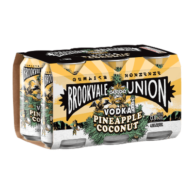 Brookvale Union Vodka Pineapple & Coconut 4% Cans 6x330ml