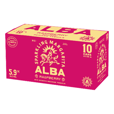 Alba Sparkling Margarita Raspberry 5.9% Cans 10x250ml