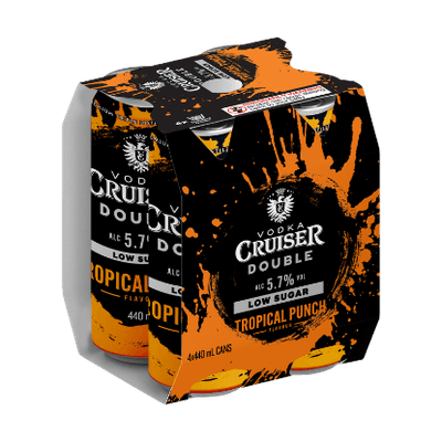 Cruiser Double Tropical Punch 5.7% Cans 4x440ml