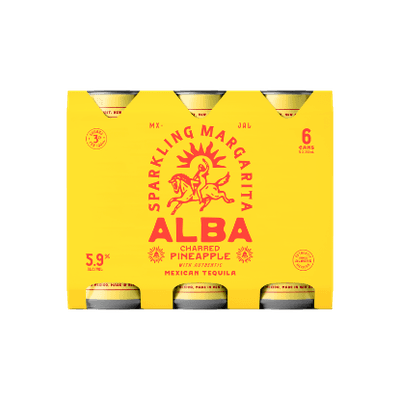 Alba Charred Pineapple Sparkling Margarita 5.9% Cans 6x250ml