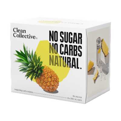 Clean Collective Pineapple with Vodka 5% Cans 6x250ml