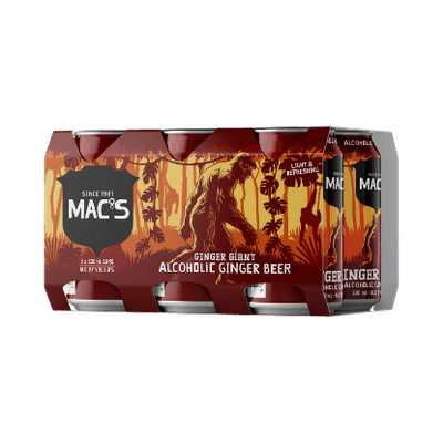 Mac's Ginger Giant Alcoholic Ginger Beer 5% Cans 6x330ml