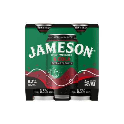 Jameson & Cola Extra Strength 6.3% Cans 4x375ml