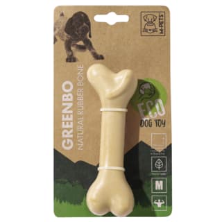 M-PETS Greenbo Natural Rubber Bone Dog Chew Toy - Medium