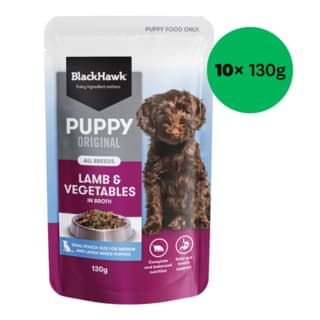 Black Hawk Original Puppy Lamb Wet Dog Food - 130g x 10