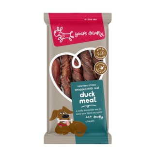 Yours Droolly Duck Wrapped Vegetable Stick Dog Treats - Small - 5 Pack