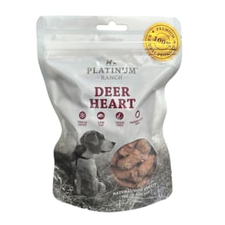 Platinum Ranch Deer Heart Dog Treats - 90g