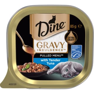 Dine Pulled Menu Gravy Indulgence with Tuna Adult Wet Cat Food - 85g