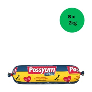 Possyum Supreme Dog Roll Wet Food - 2kg x 8