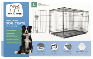 Pup & Purr Double Door Dog Crate with Divider - Large - 91 x 58 x 63