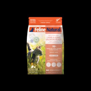 Feline Natural Lamb & King Salmon Feast Freeze Dried Cat Food - 100g