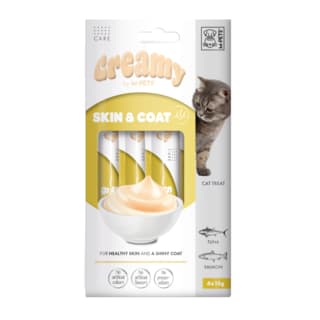 M-PETS Creamy Skin & Coat Tuna & Salmon Cat Treats - 60g