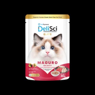 VetSynova DeliSci Elite Tuna Maguro Majesty in Broth Wet Cat Food Topper - 40g x 12 (pack)